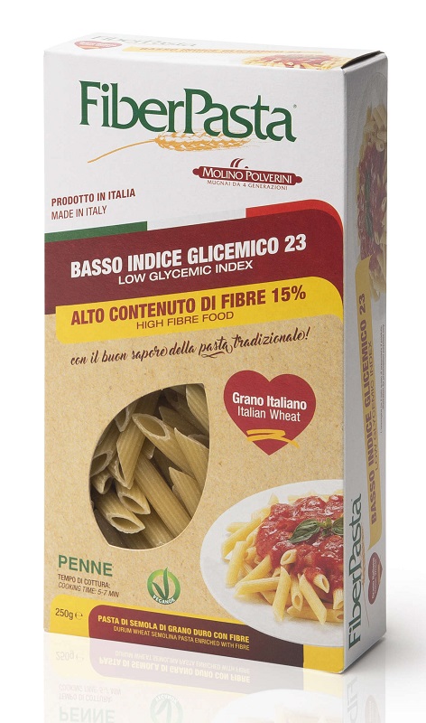FIBERPASTA PENNE BASSO INDICE GLICEMICO 250 G - Farmacia Mastrangelo 