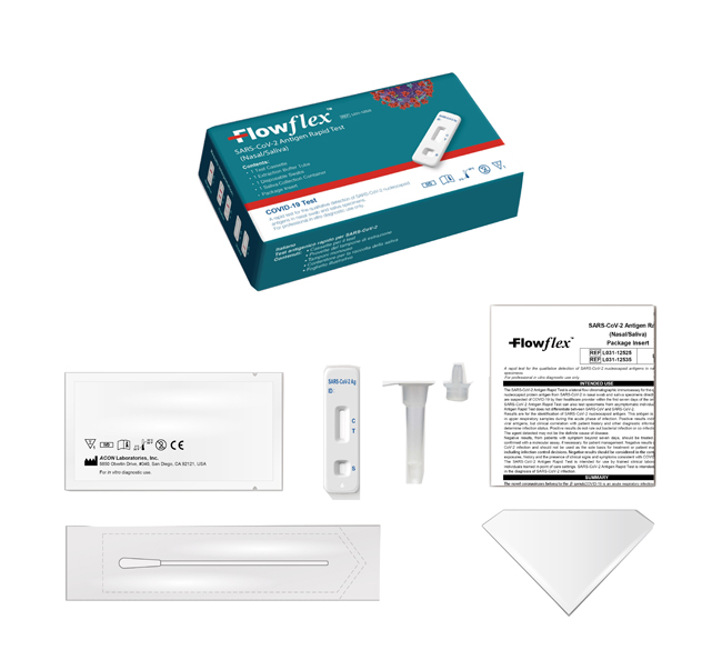 TEST ANTIGENICO RAPIDO COVID-19 FLOWFLEX DETERMINAZIONE QUALITATIVA ANTIGENI SARS-COV-2 IN TAMPONI NASALI/SALIVA MEDIANTE IMMUNOCROMATOGRAFIA USO PROFESSIONALE - Farmacia Mastrangelo 