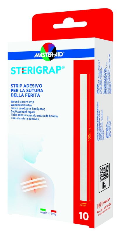 MASTER-AID STERIGRAP STRIP ADESIVO SUTURA FERITE 100X6 MM 10 PEZZI - Farmacia Mastrangelo 