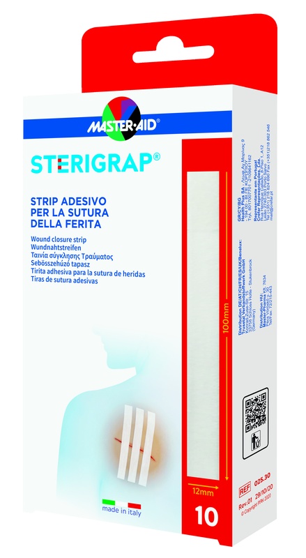 MASTER-AID STERIGRAP STRIP ADESIVO SUTURA FERITE 100X12 MM 6 PEZZI - Farmacia Mastrangelo 