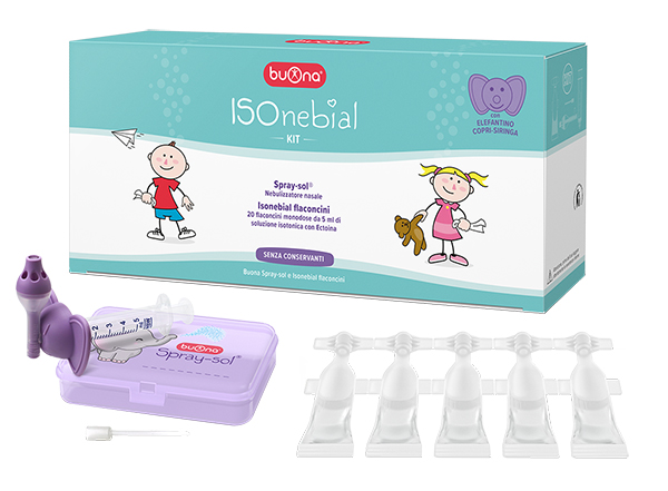 ISONEBIAL KIT PULIZIA CAVITA' NASALI 20 FLACONCINI MONODOSE 5 ML + SIRINGA LUER LOCK SOFT-JECK + AGO CANNULA + NEBULIZZATORE SPRAY - Farmacia Mastrangelo 