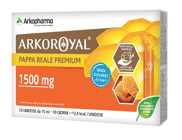 ARKOROYAL PAPPA REALE 1500MG SENZA ZUCCHERO 10 FLACONCINI DA 15 ML - Farmacia Mastrangelo 