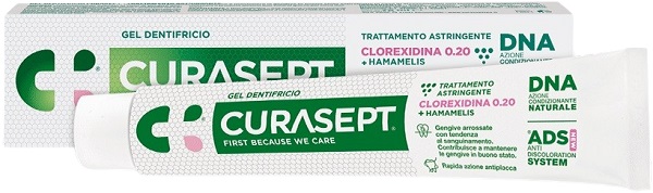 CURASEPT GEL DENTIFRICIO ADS DNA TRATTAMENTO ASTRINGENTE 75 ML - Farmacia Mastrangelo 