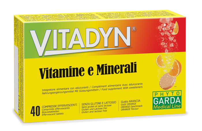 VITADYN VITAMINE/MINERALI 40 COMPRESSE EFFERVESCENTI IN 2 TUBI - Farmacia Mastrangelo 