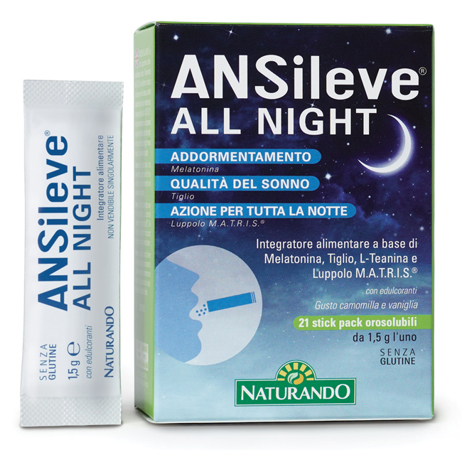 ANSILEVE ALL NIGHT 21 STICK PACK OROSOLUBILI - Farmacia Mastrangelo 