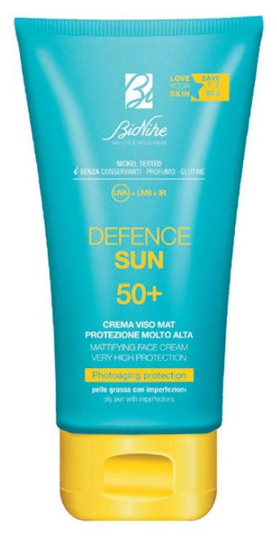 DEFENCE SUN CREMA VISO MAT SPF50+ PROTEZIONE MOLTO ALTA 50 ML - Farmacia Mastrangelo 