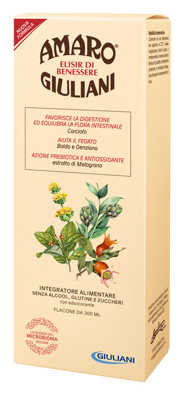 AMARO GIULIANI ELISIR BENESSERE 300 ML NUOVA FORMULA - Farmacia Mastrangelo 