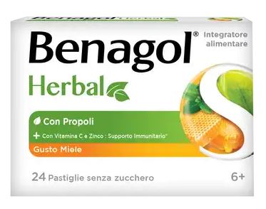 BENAGOL HERBAL MIELE 24 PASTIGLIE - Farmacia Mastrangelo 