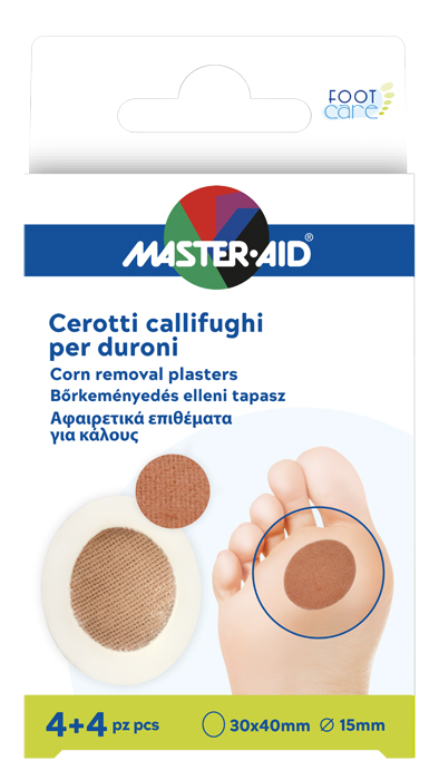 CEROTTO CALLIFUGO MASTER-AID FOOTCARE PER DURONI 4+4 PEZZI B1 - Farmacia Mastrangelo 