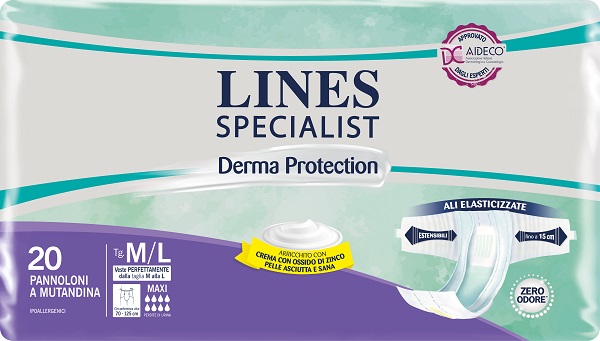 PANNOLONE A MUTANDINA LINES SPECIALIST DERMA MAXI M/L 20 PEZZI - Farmacia Mastrangelo 