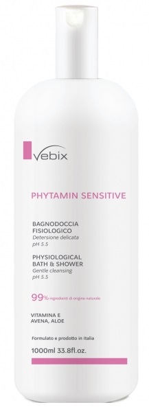 VEBIX PHYTAMIN PELLI SENSIBILI BAGNODOCCIA FISIOLOGICO 1000 ML - Farmacia Mastrangelo 