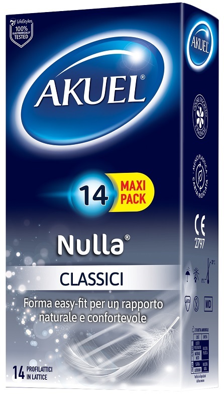 PROFILATTICO AKUEL NULLA CLASSICO 14 PEZZI - Farmacia Mastrangelo 