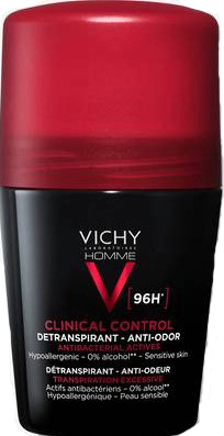 VICHY HOMME DEODORANTE CLINICAL CONTROL 96H ROLL 50 ML - Farmacia Mastrangelo 