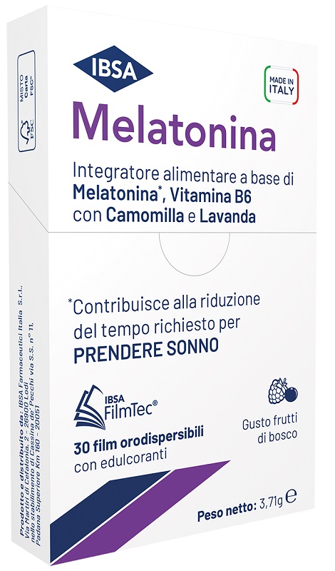 MELATONINA IBSA 30 FILM ORALI - Farmacia Mastrangelo 