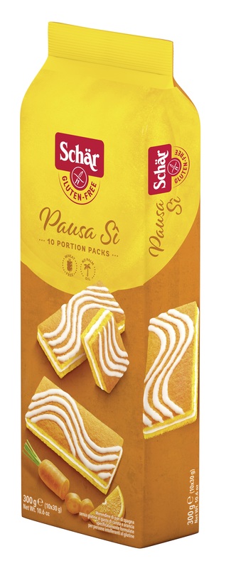SCHAR PAUSA SI' MERENDINE DI PAN DI SPAGNA AL GUSTO DI CAROTA E ARANCIA 10 PORZIONI DA 30 G - Farmacia Mastrangelo 