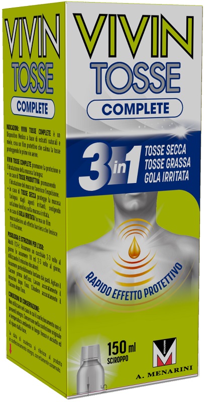 VIVIN TOSSE COMPLETE SCIROPPO PER TOSSE 150 ML - Farmacia Mastrangelo 