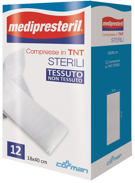 COMPRESSE STERILI TNT MEDIPRESTERIL 18X40 CM 12 PEZZI - Farmacia Mastrangelo 