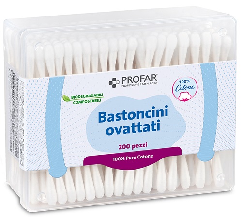 PROFAR BASTONCINI OVATTATI 200 PEZZI - Farmacia Mastrangelo 
