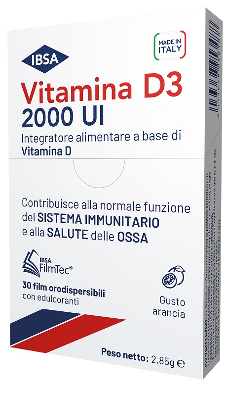 VITAMINA D3 IBSA 2000 UI 30 FILM ORODISPERSIBILI - Farmacia Mastrangelo 