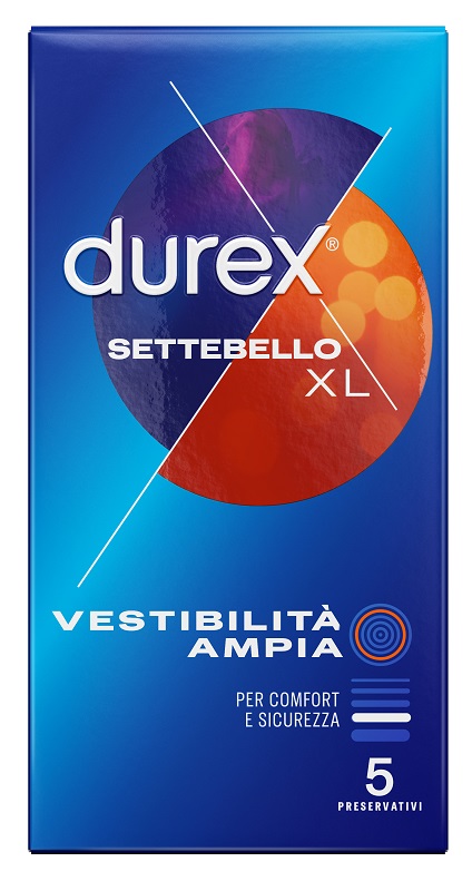 PROFILATTICO DUREX SETTEBELLO XL 5 PEZZI - Farmacia Mastrangelo 