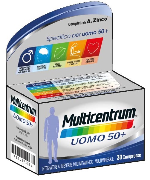 MULTICENTRUM UOMO 50+ 30 COMPRESSE - Farmacia Mastrangelo 