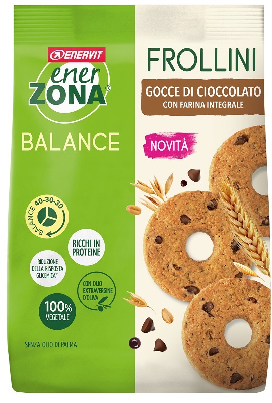 ENERZONA FROLLINI INTEGRALE GOCCE CIOCCOLATO 250 G - Farmacia Mastrangelo 