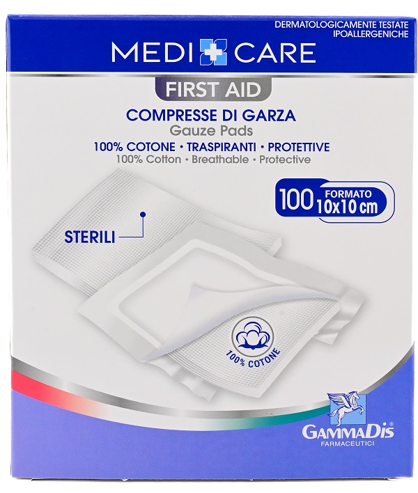 GARZA MEDICARE COTONE 10X10 CM 100 PEZZI - Farmacia Mastrangelo 