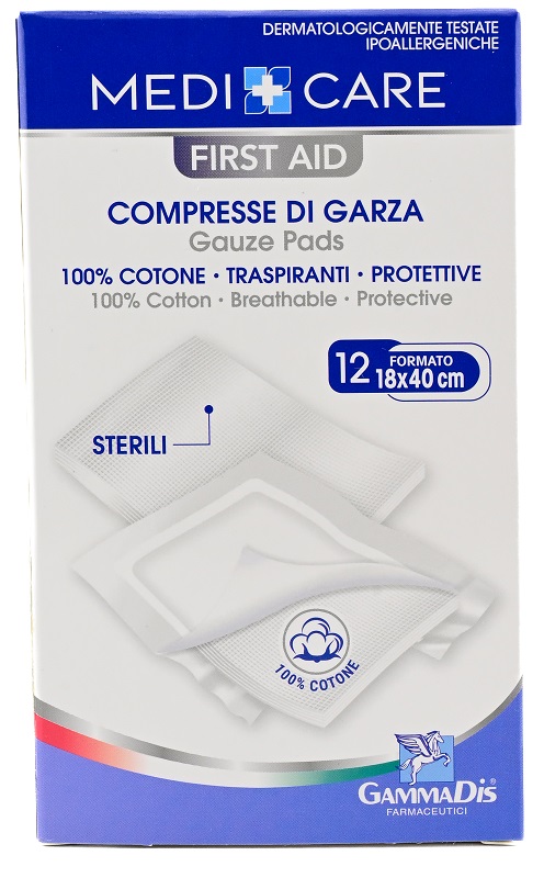 GARZA MEDICARE COTONE 18X40 CM 12 PEZZI - Farmacia Mastrangelo 