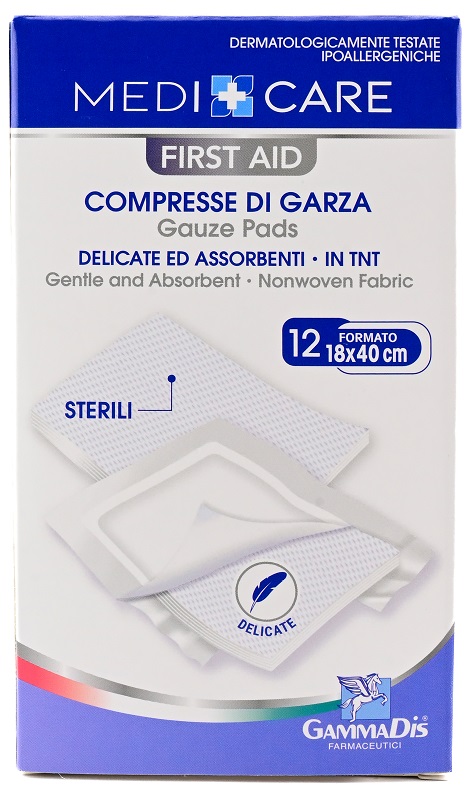 GARZA MEDICARE TNT 18X40 CM 12 PEZZI - Farmacia Mastrangelo 