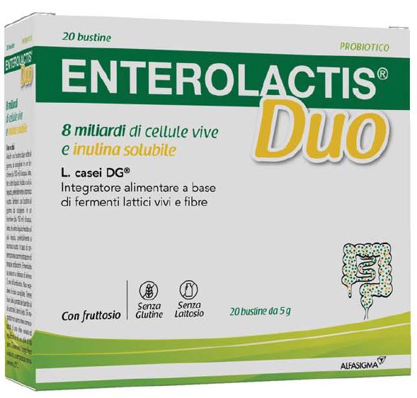 ENTEROLACTIS DUO INULINA 20 BUSTINE 5 G - Farmacia Mastrangelo 