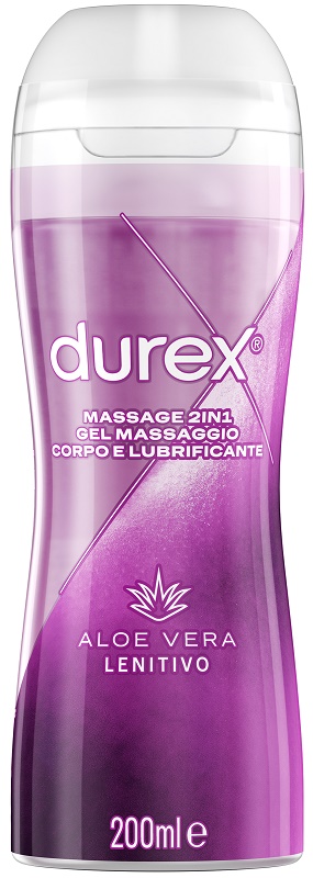 DUREX MASSAGE 2 IN 1 GEL MASSAGGIO CORPO E LUBRIFICANTE ALOE VERA 200 ML - Farmacia Mastrangelo 