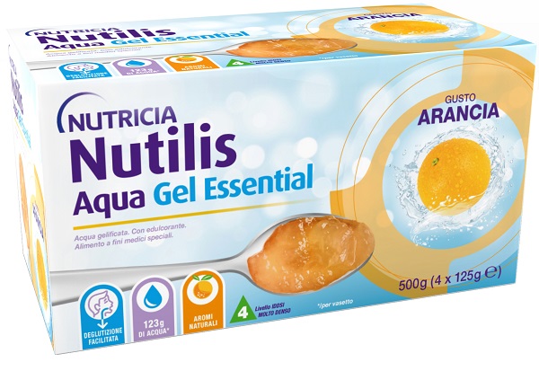NUTILIS AQUA GEL ARANCIA 4 PEZZI DA 125 G - Farmacia Mastrangelo 