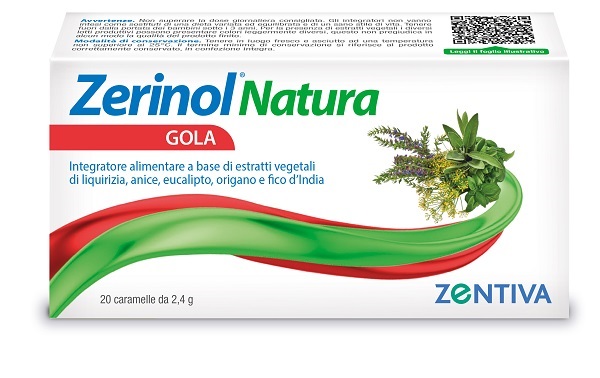 ZERINOL NATURA GOLA 20 CARAMELLE BALSAMICHE - Farmacia Mastrangelo 