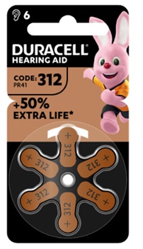 DURACELL EASY TAB 312 MARRONE BATTERIA PER APPARECCHIO ACUSTICO 6 PEZZI - Farmacia Mastrangelo 