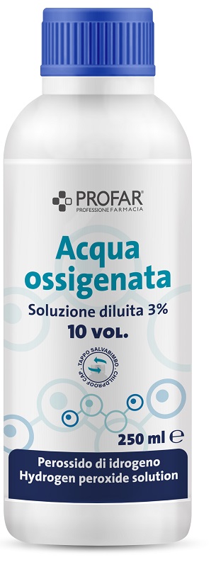 PROFAR ACQUA OSSIGENATA SOLUZIONE DILUITA 3% 10 VOLUMI 250 ML - Farmacia Mastrangelo 