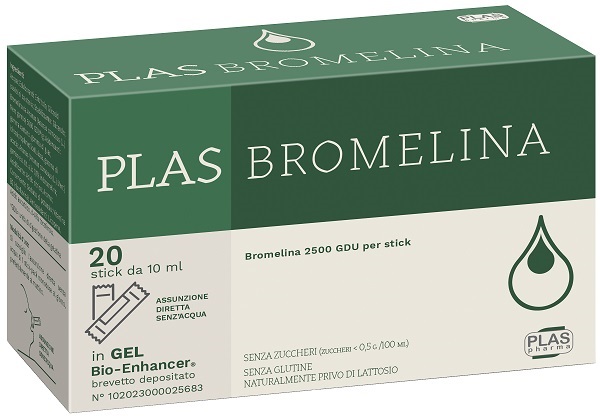 PLAS BROMELINA 20 STICK PACK - Farmacia Mastrangelo 